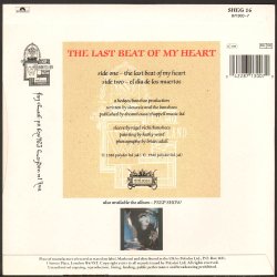 The Last Beat Of My Heart b/w El Dia De Los Muertos - 1988 UK 2-track 7" Single