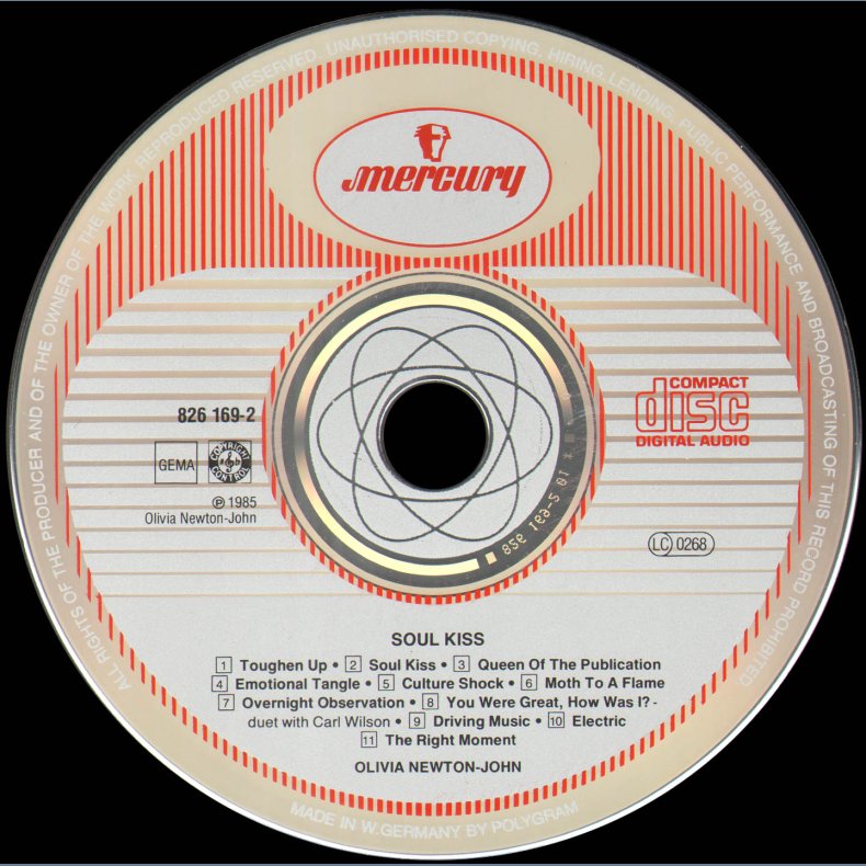 Soul Kiss - Original 1985 West German Pressed 11-track Full Album CD