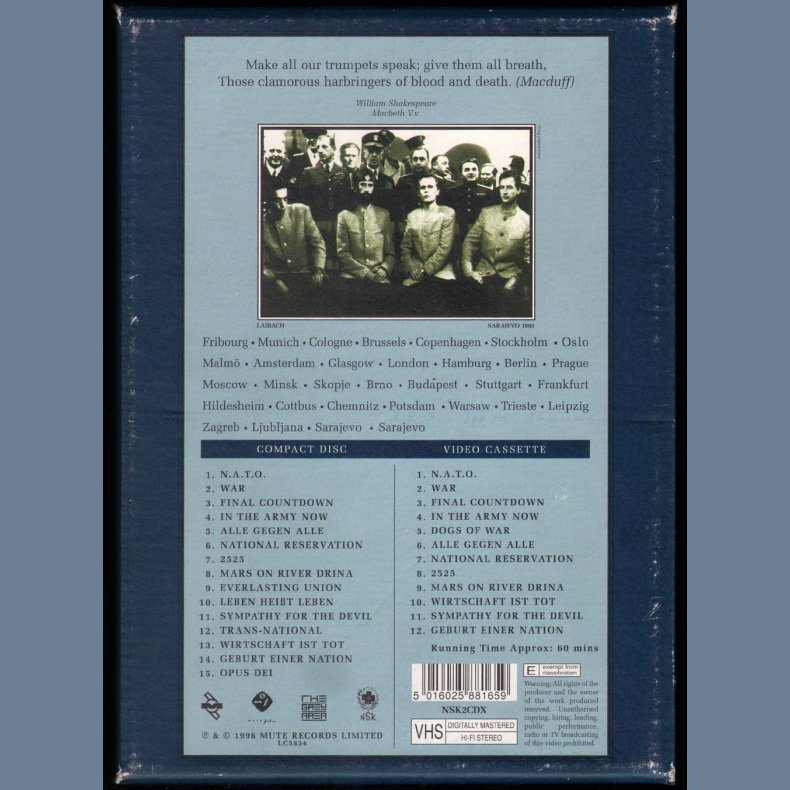 Occupied Europe NATO Tour 1994-95 - Limited edition CD/Video Box Set