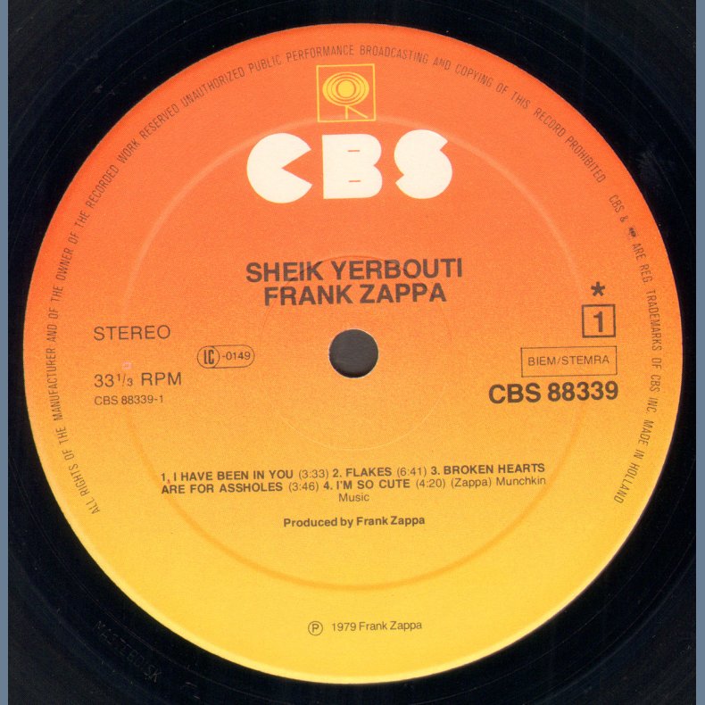 Sheik Yerbouti - Original Dutch Pressed 2LP Vinyl Issue