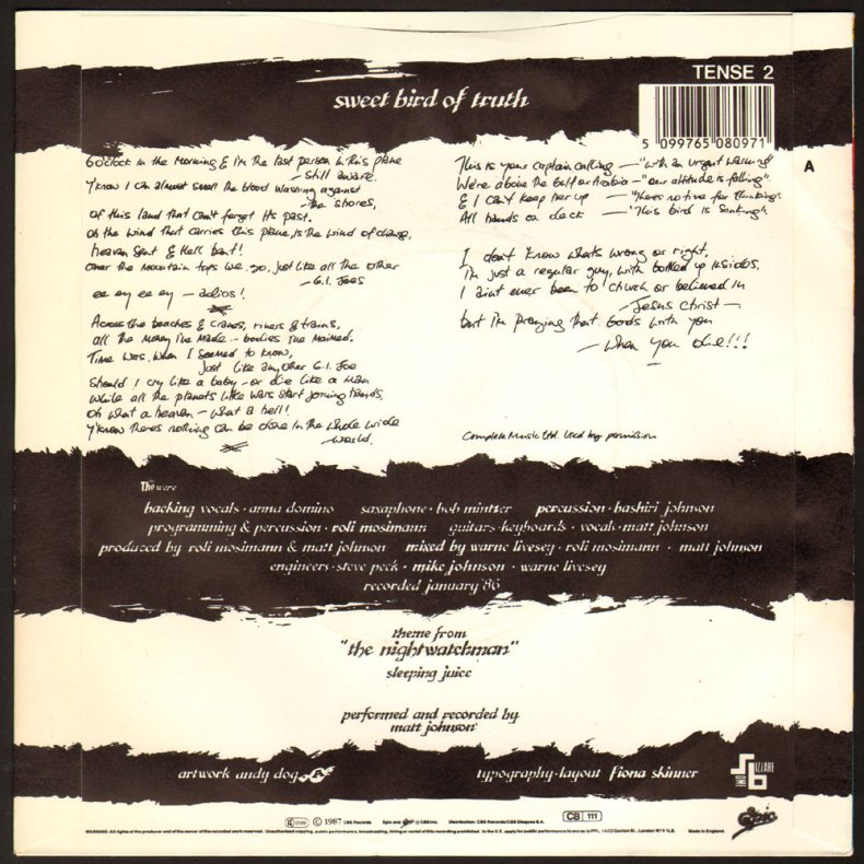 Sweet Bird Of Truth b/w Sleeping Juice - Original UK 7" Vinyl Single