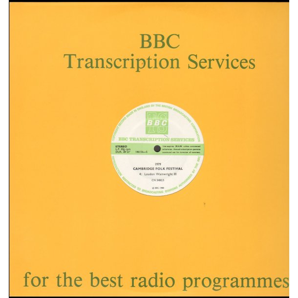 1979 Cambridge Folk Festival - Original UK Radio Promotional Issue