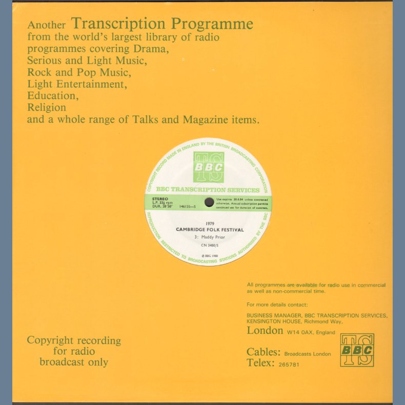 1979 Cambridge Folk Festival - Original UK Radio Promotional Issue
