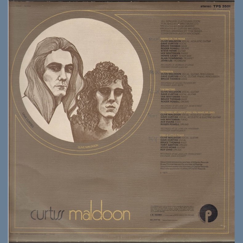Curtiss Maldoon - Original UK 10-track Vinyl LP Issue