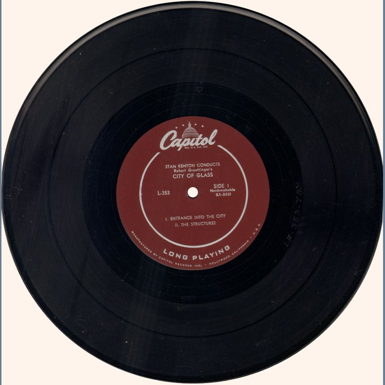 City Of Glass - Original 1952 US Capitol label 4-track 10" Issue