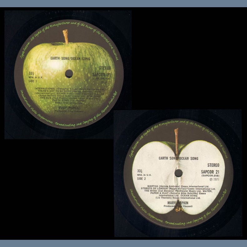 Earth Song / Ocean Song - Original UK Vinyl LP