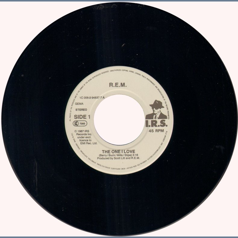 The One I Love b/w Maps And Legends (Live) - 1988 German 2-track 7" Single