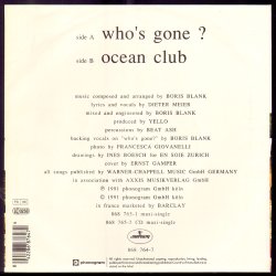 Who's Gone? b/w Ocean Club - 1991 German Pressed 2-track 7" Single