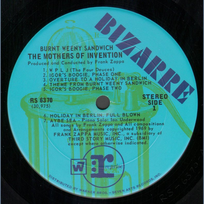 Burnt Weeny Sandwich - Original US Issue Incl. Booklet