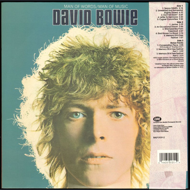 Space Oddity - 1990 US Ryko Analogue label 'Sound + Vision' Limited Audiophile Clear Vinyl 2LP Set