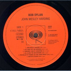 John Wesley Harding - 2000 UK Simply Vinyllabel 180 gram Virgin Vinyl LP Reissue