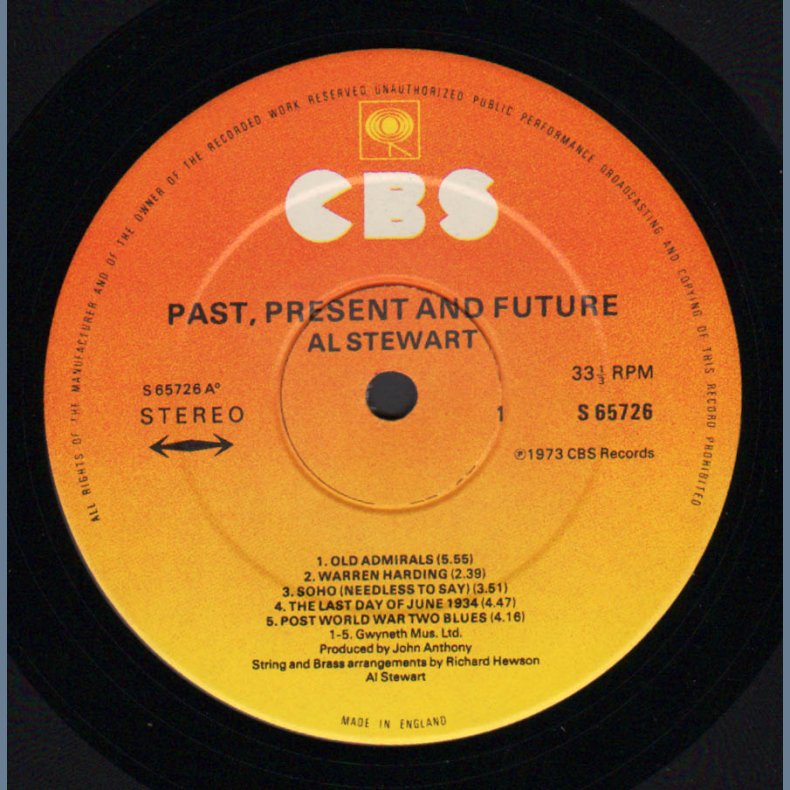 Past, Present &amp; Future - Mid 1970ies UK CBS label 9-track LP Pressing