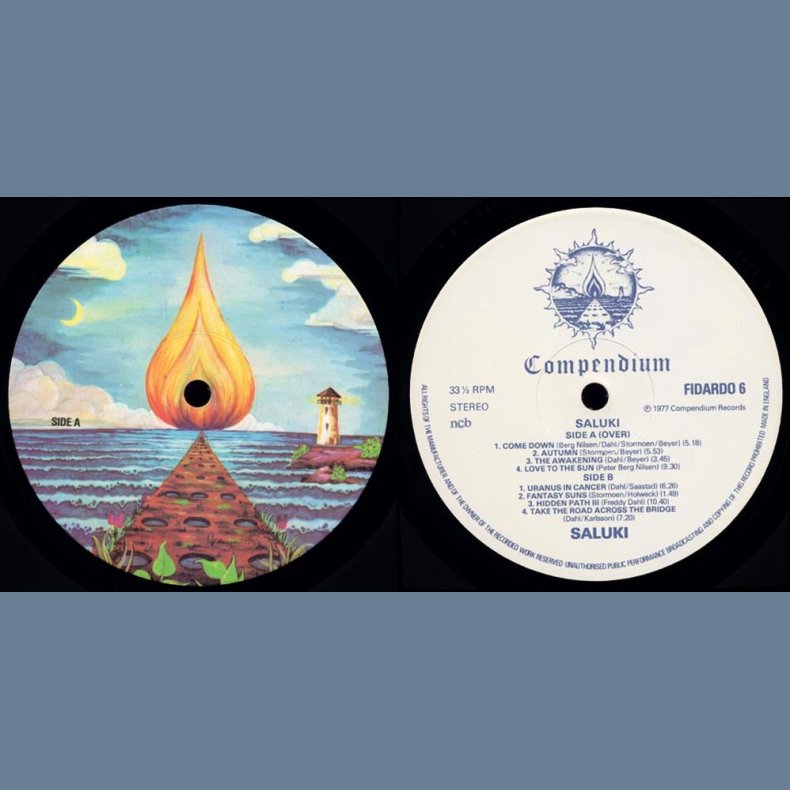 Saluki - Original 1977 UK Compendium label 8-track LP