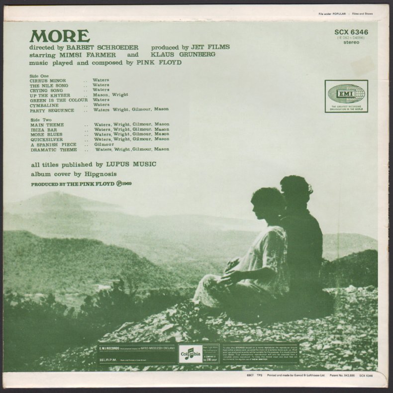 Soundtrack from the Film More - Original 1969 Danish Stereo Issue - Black and Silver Labels