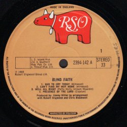 Blind Faith - Start 1970ies UK Vinyl 2nd Issue