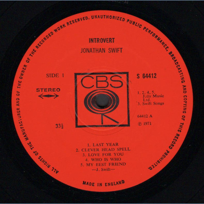 Introvert - 1971 UK LP