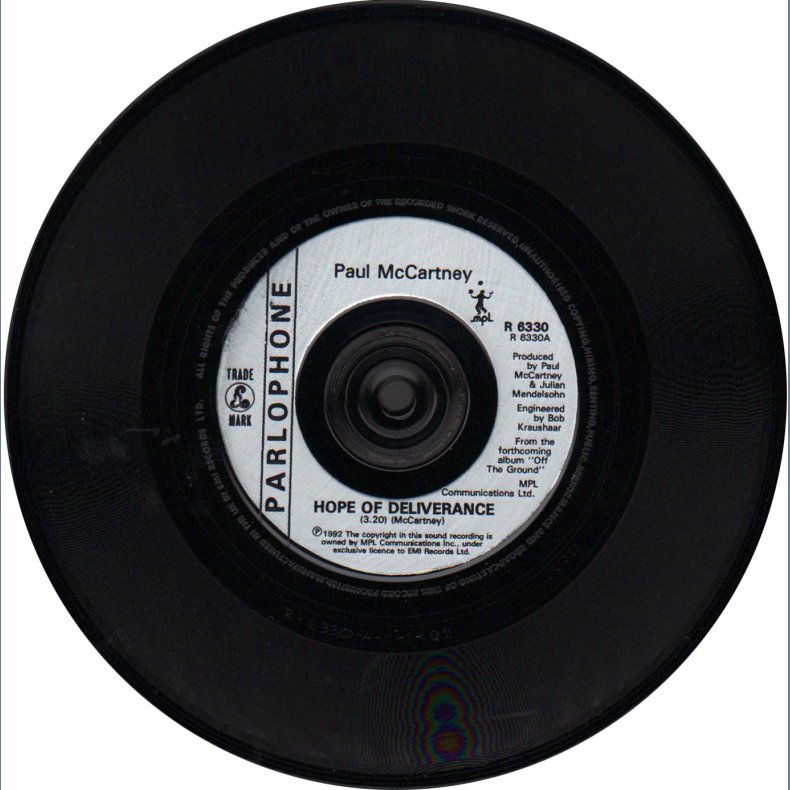 Hope Of Deliverance b/w Long Leather Coat - 1992 UK 2-track 7" Single