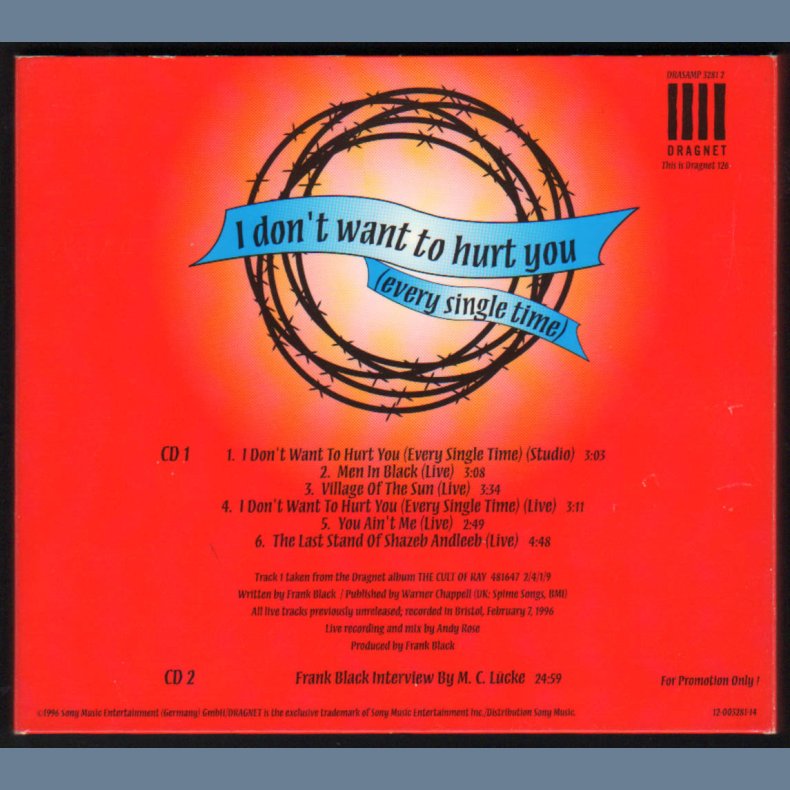 I Don't Want To Hurt You (Every Single Time) - 1996 Austrian Pressed Promotional Issue 2-Disc Set
