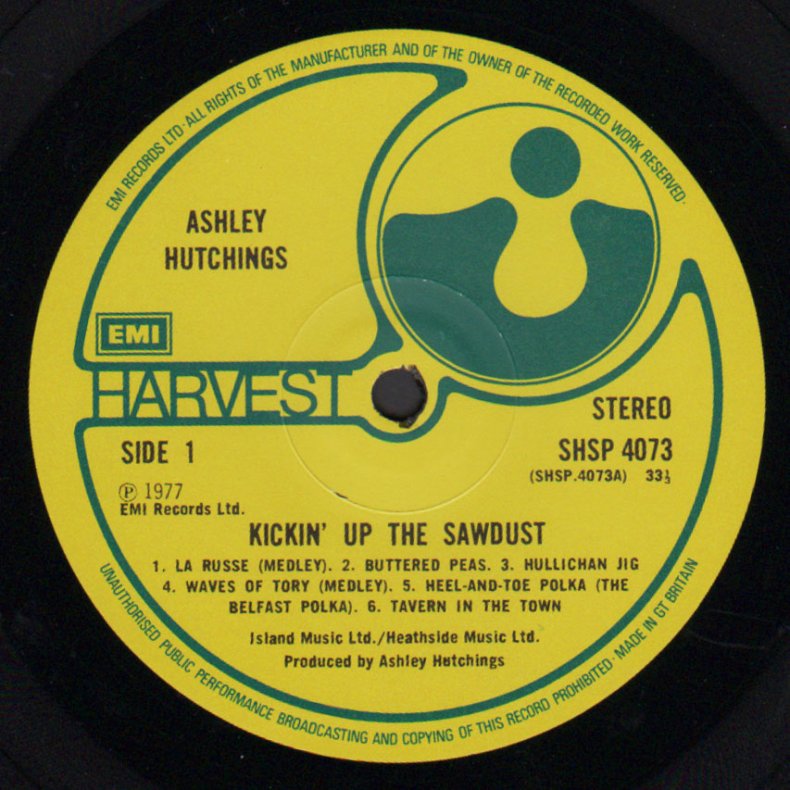  Kickin Up The Sawdust - 1977 UK Harvest 12-track Vinyl LP - A1/B2 Matrix Endings