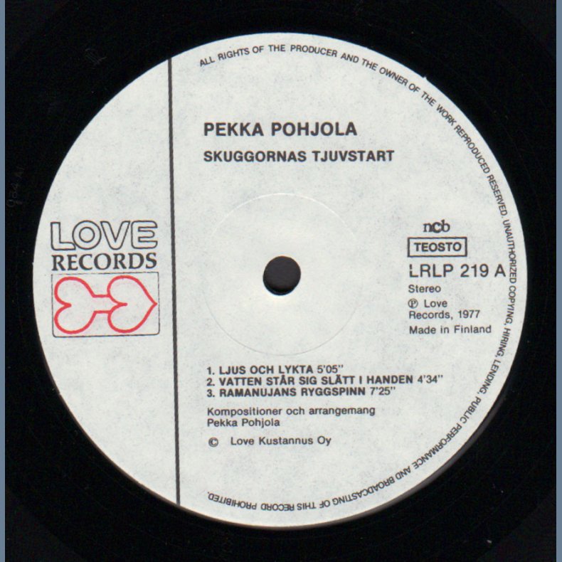 Skuggornas Tjuvstart - Original 1977 Swedish Distributed Love label 6-track LP
