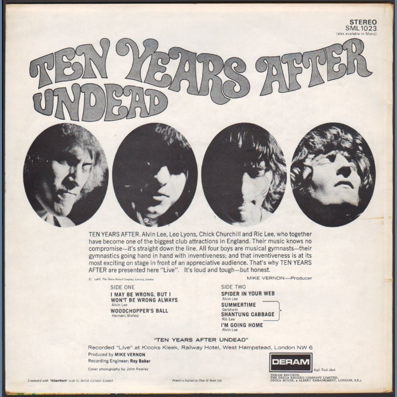 Undead - Original 1968 UK 1st Pressing 6-track LP