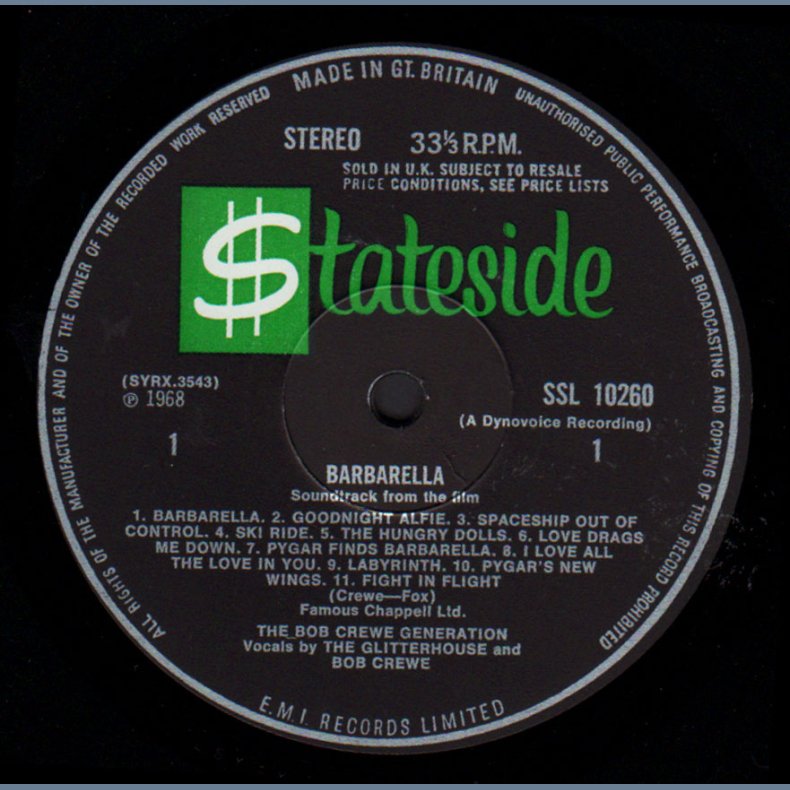 Barbarella - 1968 UK Pressed Original Film Soundtrack LP