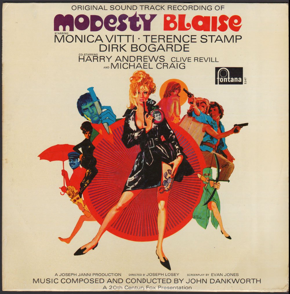 Modesty Blaise - 1968 UK Pressed Original Soundtrack Mono LP - All ...