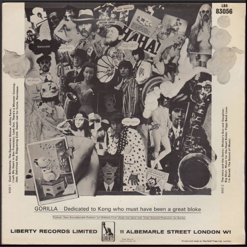 Gorilla - Original 1967 Liberty label 15-track LP - turquoise and blue labels