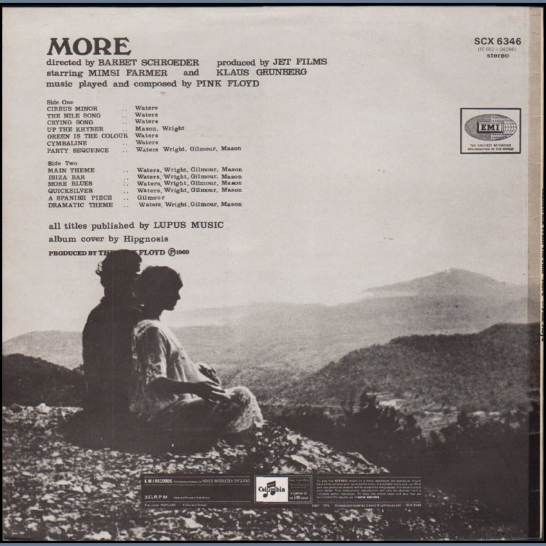 Soundtrack from the Film More - mid- to late 1970ies UK Columbia 13-track LP - Two Box Labels
