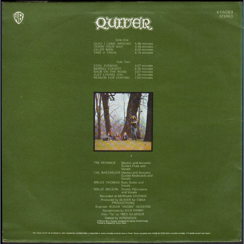 Quiver - 1971 UK 8-track Vinyl LP
