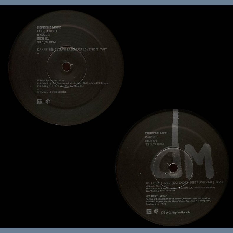 I Feel Loved - 2001 US Sire label 6-track Double 12" Single - Gold Promo Stamped