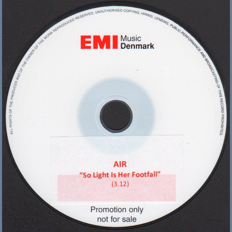 So Light Is Her Footfall - 1-track Promotional Issue CD Acetate