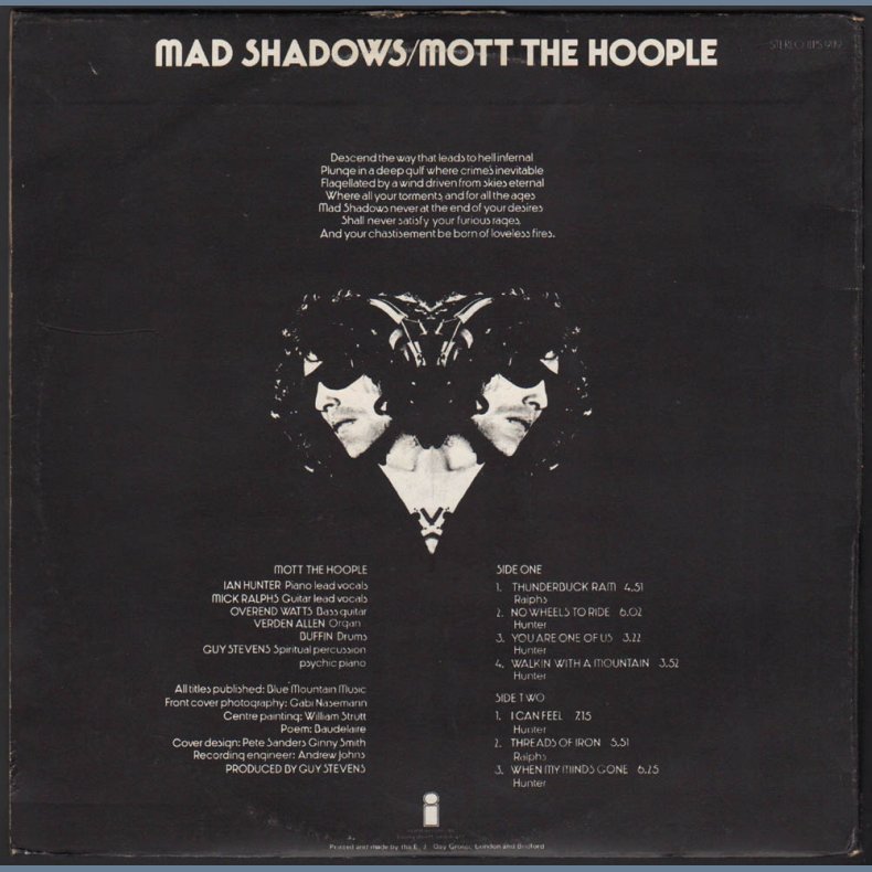 Mad Shadows - Original UK Issue - Pink 'i' Logo Labels