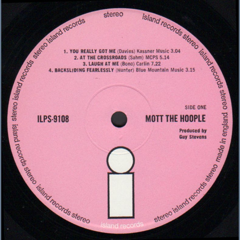 Mott The Hoople - Original UK 1st Issue LP - Pink 'i' logo Labels