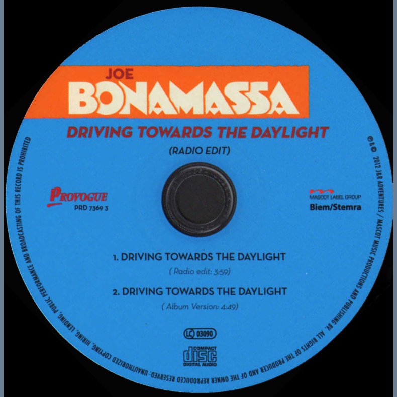 Driving Towards The Daylight - 2012 Germany pressed 2-track promotional issue CD Acetate