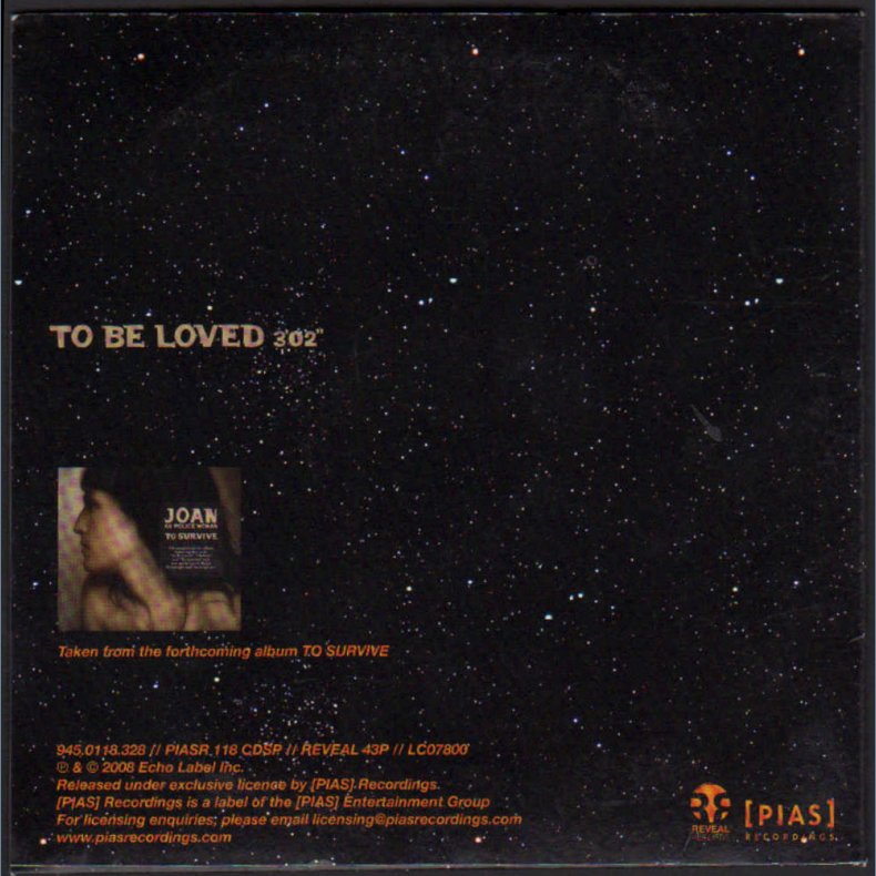 To Be Loved - German Pressed 2-track promotional Issue CD