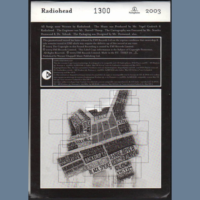 Hail To The Thief - 2003 UK Parlophone label Numbered Promotional Issue CD - Roadmad Packaging