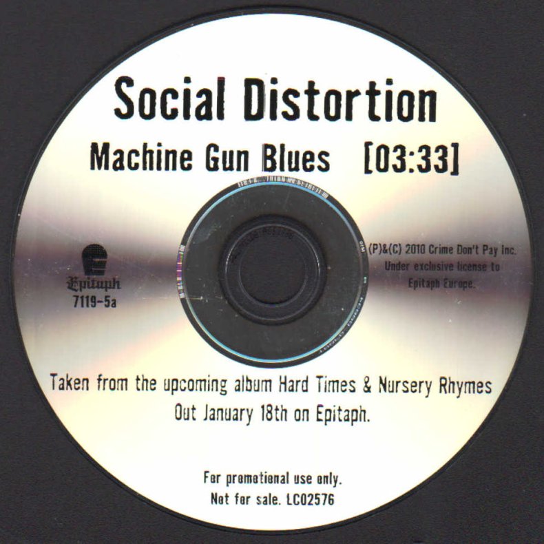 Machine Gun Blues - 2010 Dutch Pressed 1-track Promotional CD acetate