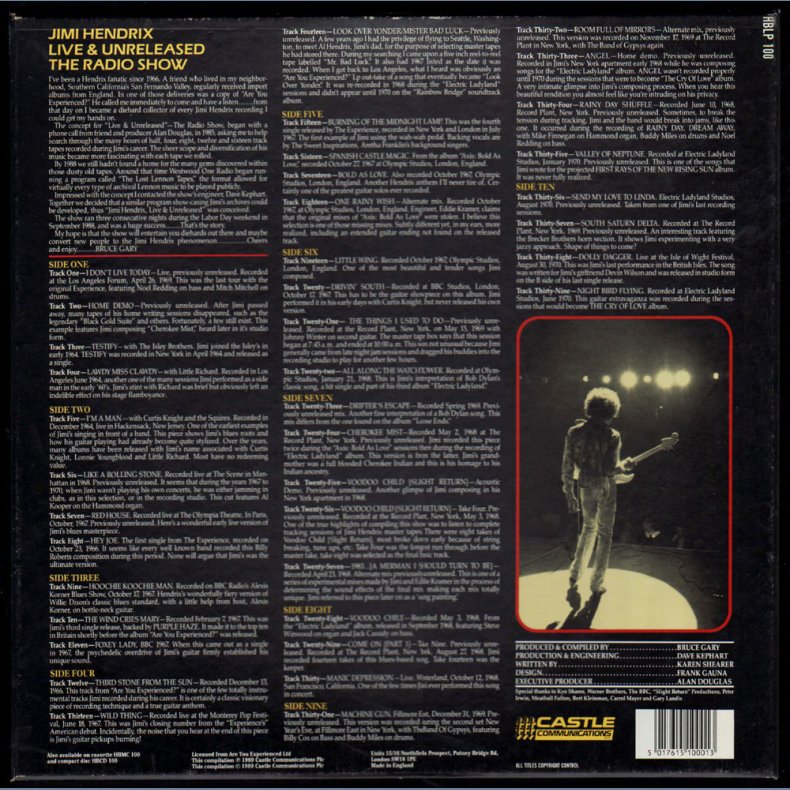 Live &amp; Unreleased - The Radio Show - 1989 UK 5LP Box Set - Complete With Poster