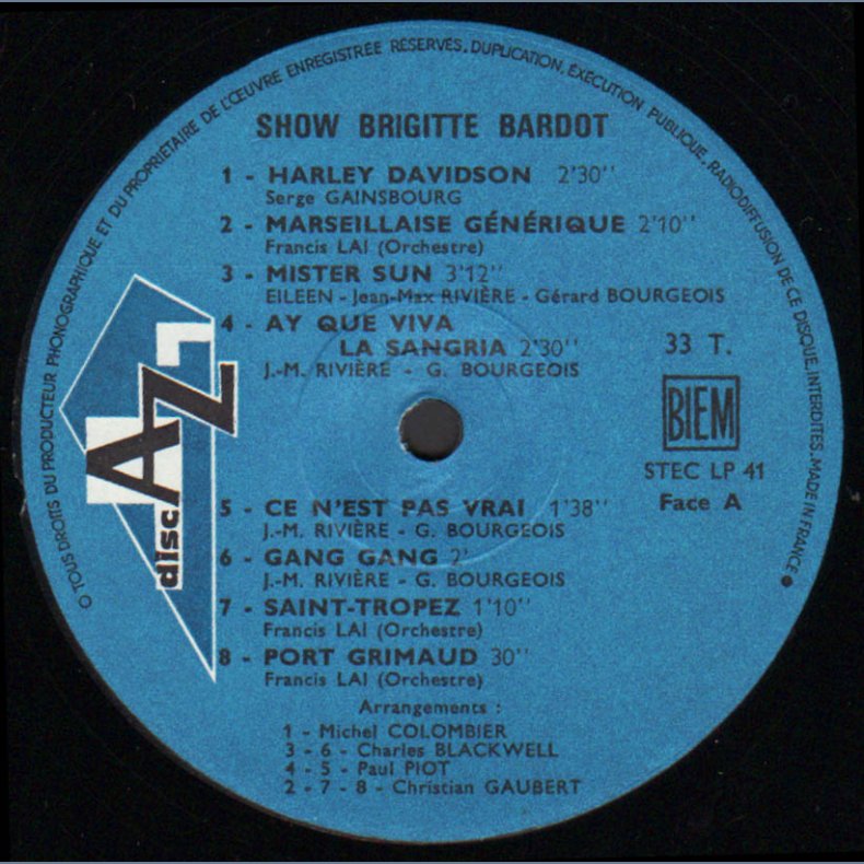 Show - Original 1968 French 15-track LP