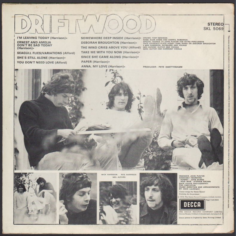 Driftwood - Original  1970 UK 12-track Vinyl LP