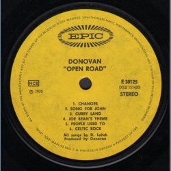 Open Road - Original 1970 Swedish Pressed Epic label 12-track LP