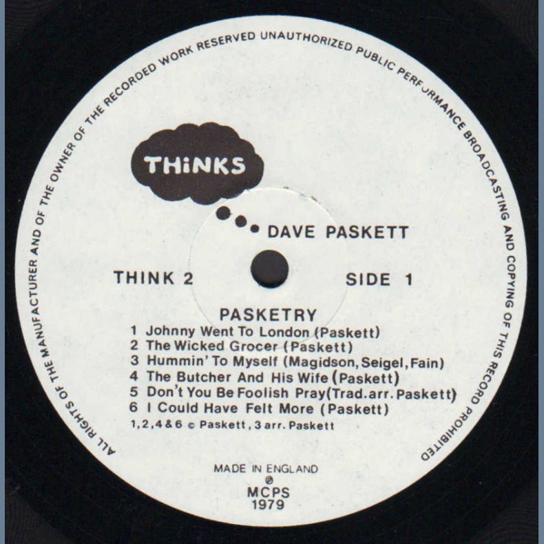 Pasketry - Original 1979 UK Issue LP - Autographed Copy