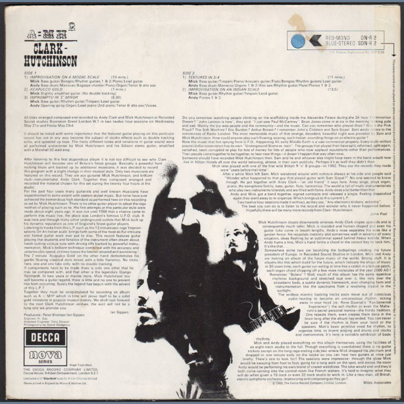 A=MH&sup2; - Original 1969 UK Decca Nova Series 5-track LP 