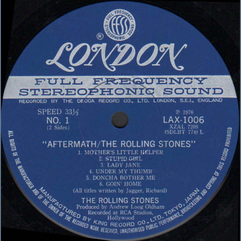 Aftermath - 1978 14-track Japanese LP Issue