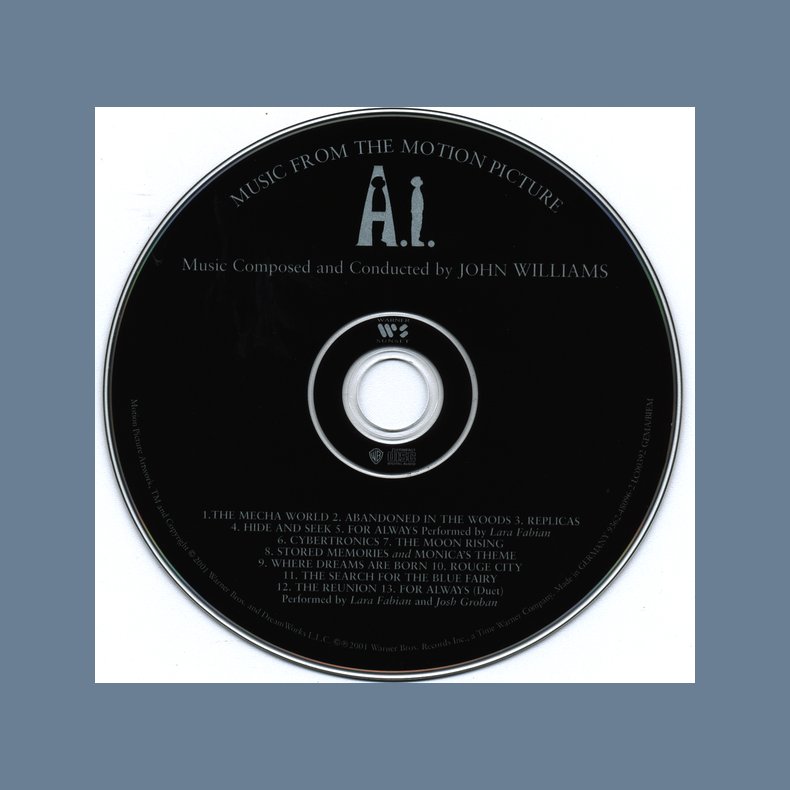 Artifical Intelligence - 2001 Germany pressed Warner Sunset label Music From The Motion Picture CD