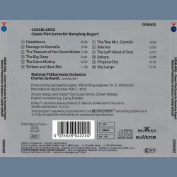 Casablanca - 1989 German pressed 12-track Original Motion Picture Score CD