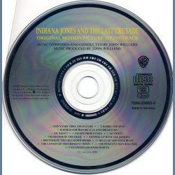 Indiana Jones and the Last Crusade - 1989 German pressed Warner Bros. Label Soundtrack 13-track CD