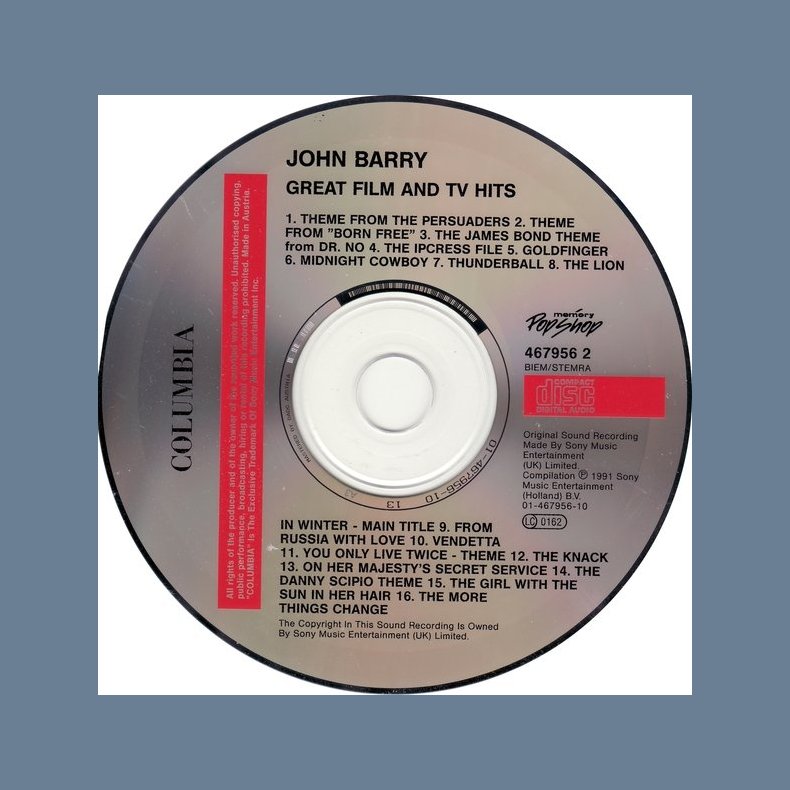 Great Film And Tv Hits - 1991 Austria pressed 16-track CD 