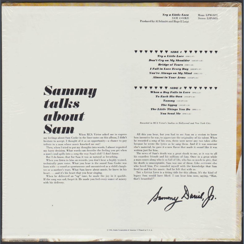 Try A Little Love - Original 1965 US 13-track Stereo Vinyl LP